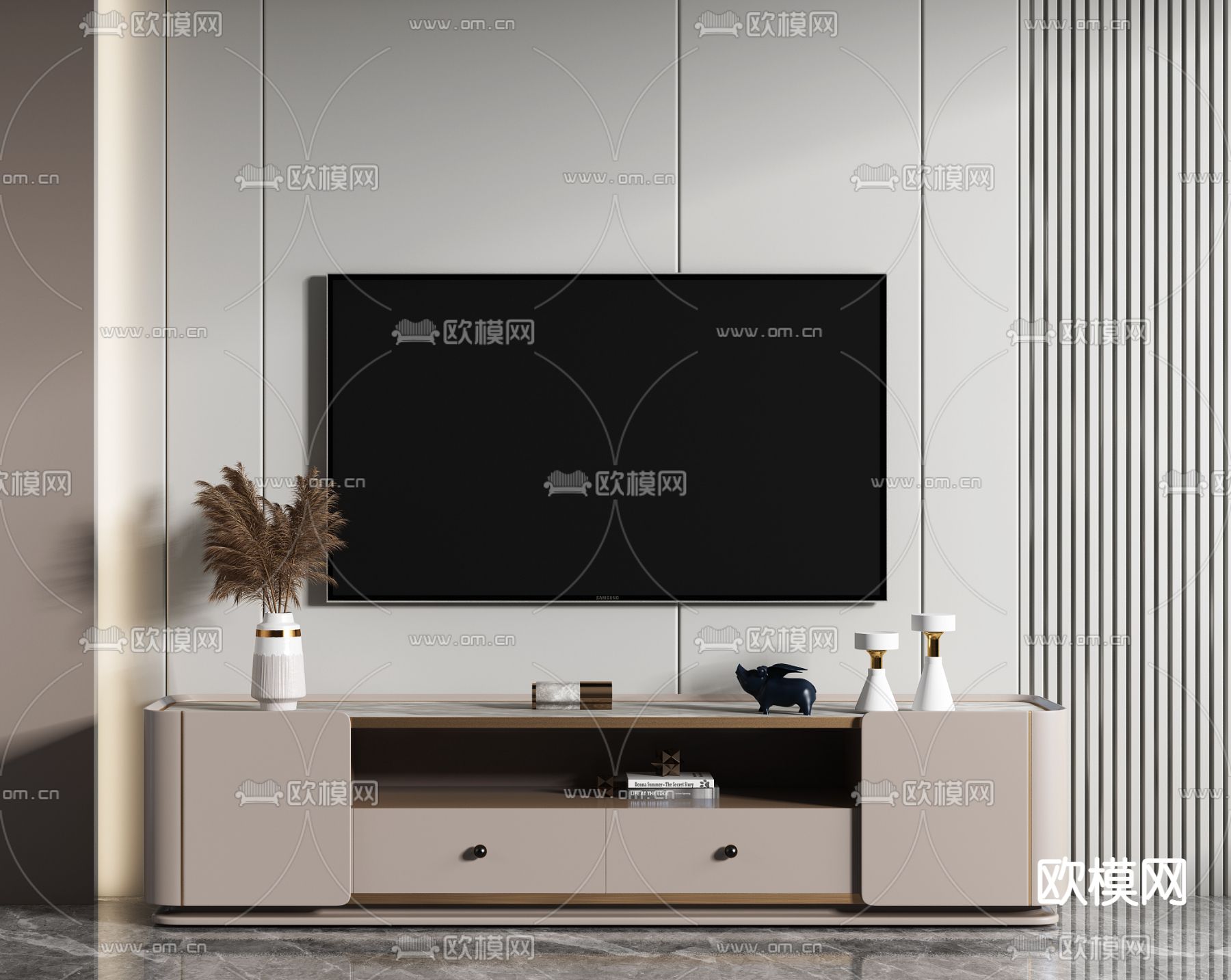 现代电视柜3d模型
