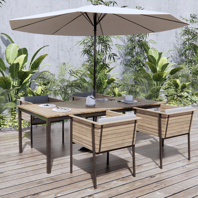  现代户外桌椅su模型 