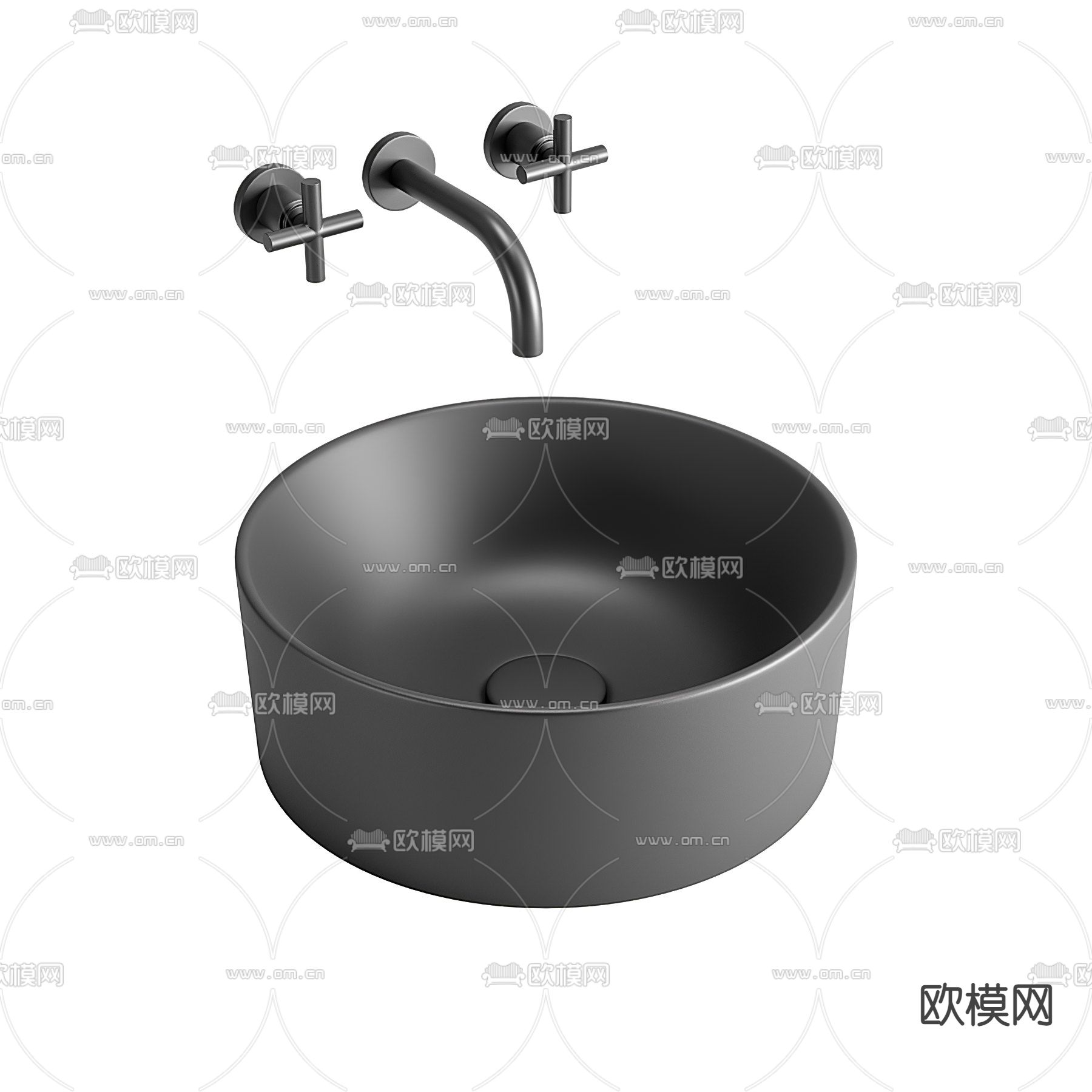 现代洗手盆台盆3d模型