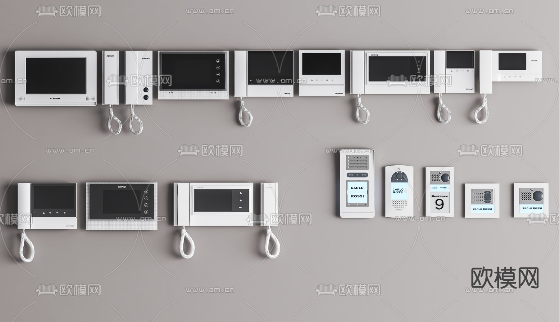 现代可视电话门禁3d模型下载