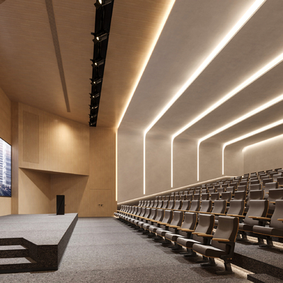 大型会议报告厅3d模型