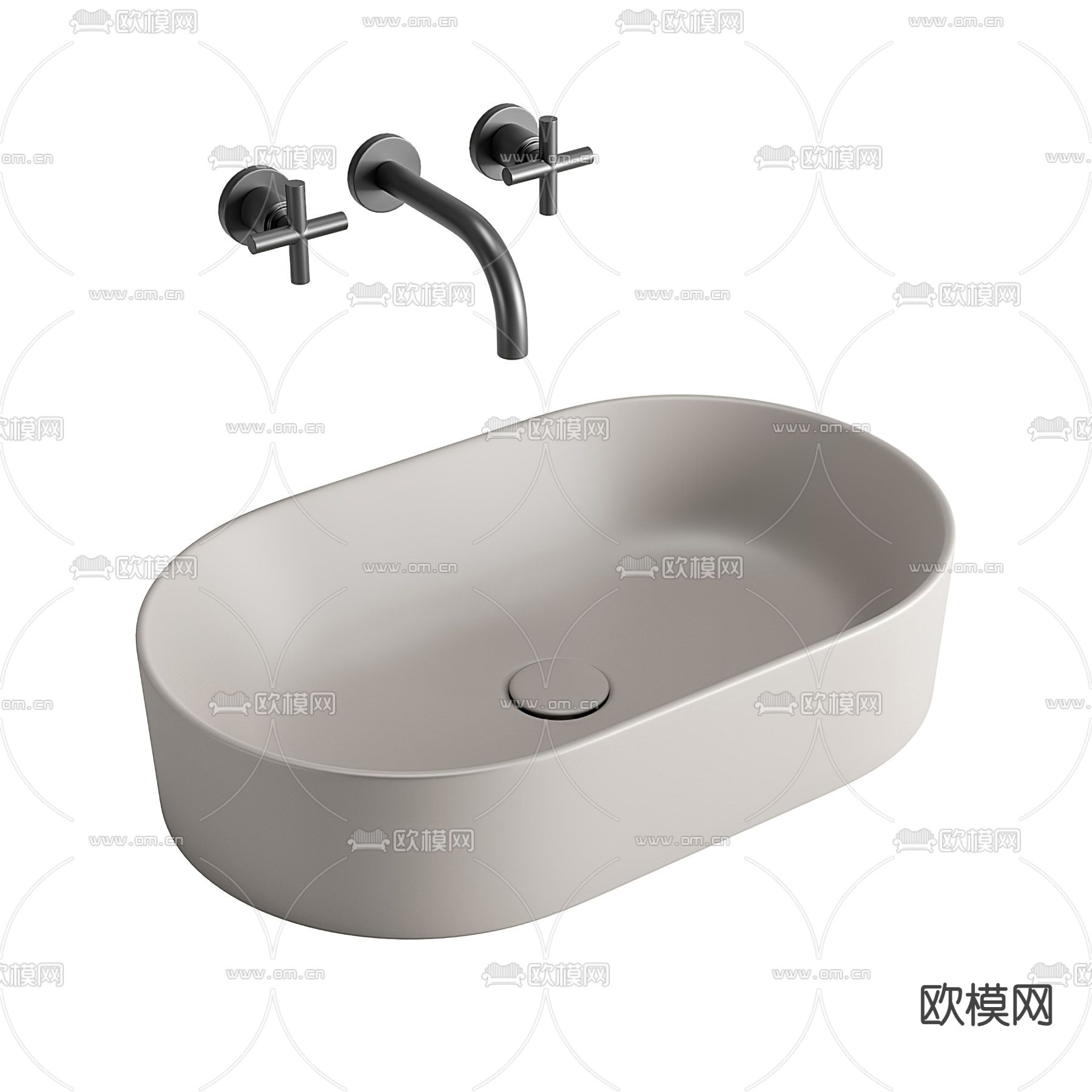 现代洗手盆台盆3d模型