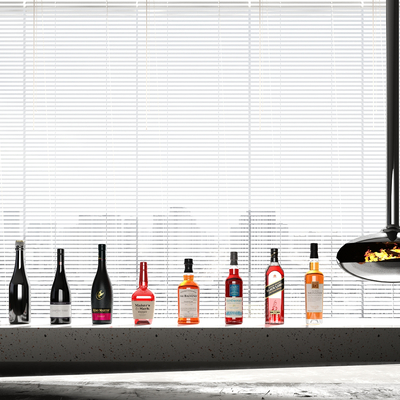  现代轻奢酒瓶su模型 