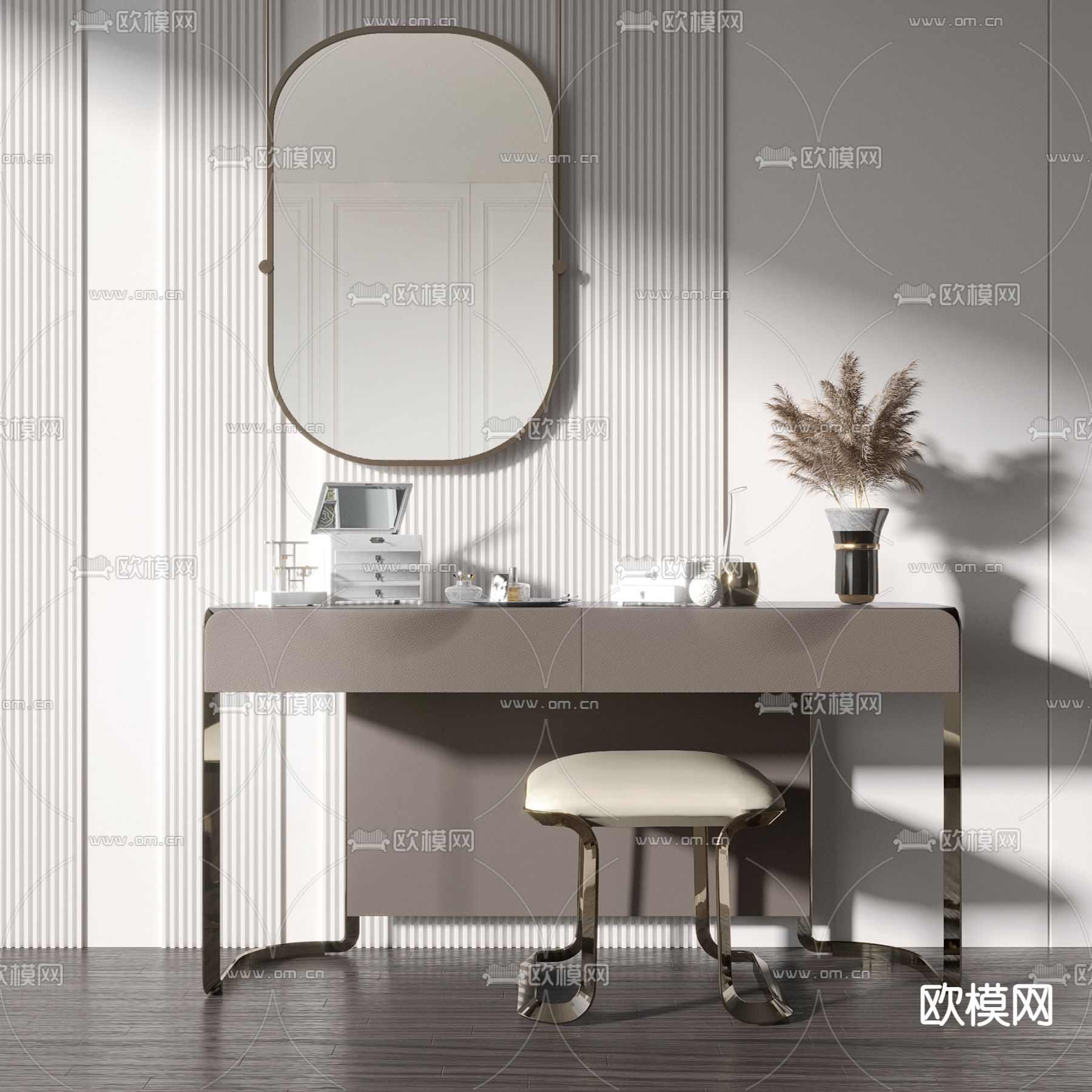 现代梳妆台3d模型