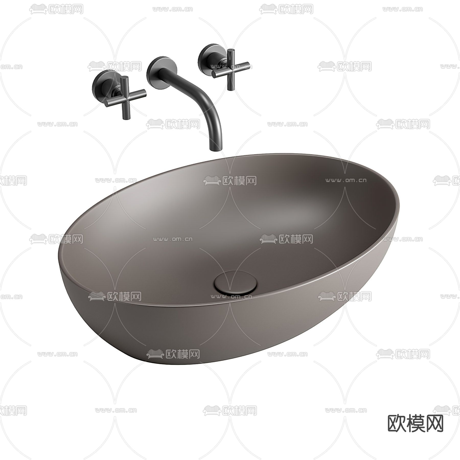 现代洗手盆台盆3d模型