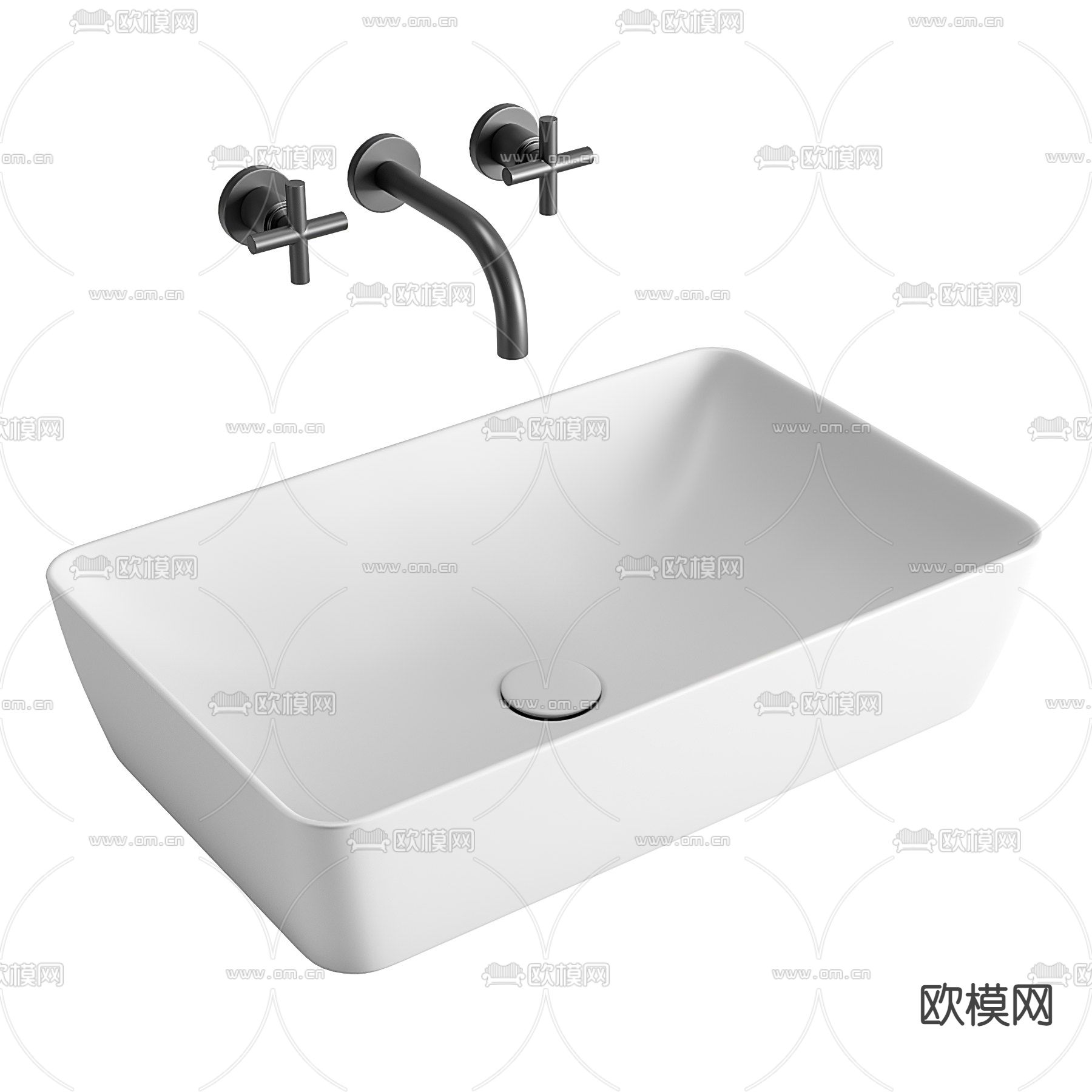 现代洗手盆台盆3d模型
