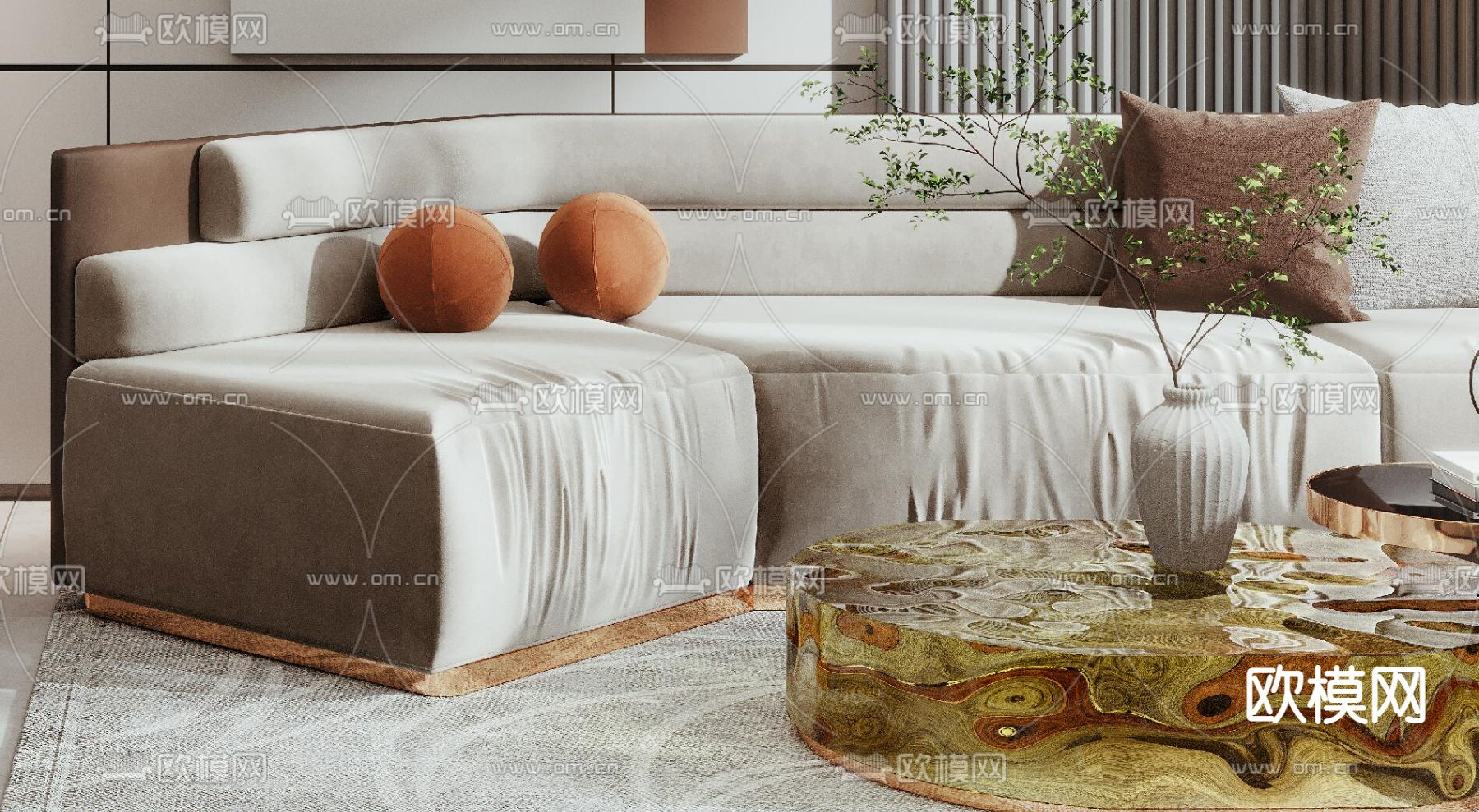 现代轻奢复式公寓3d模型下载（渲染图10）