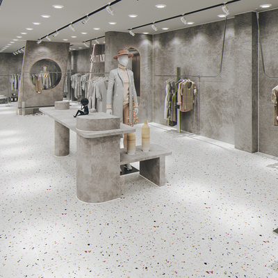  侘寂风女装服装店su模型 