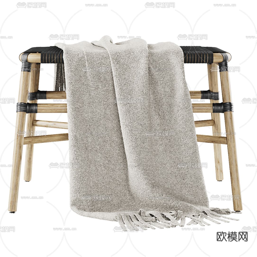 北欧编织脚踏3d模型下载（渲染图2）