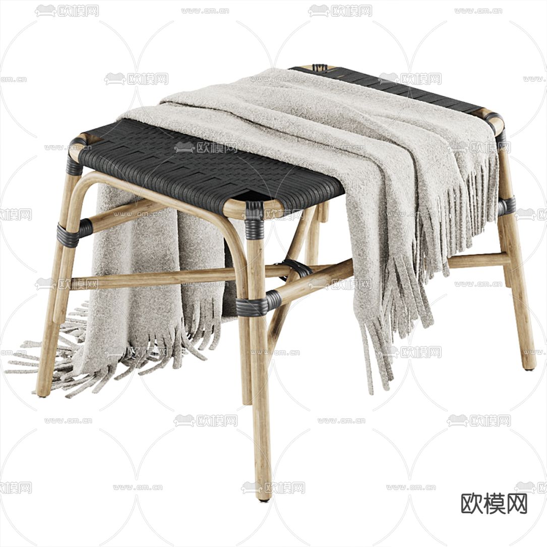 北欧编织脚踏3d模型下载（渲染图1）