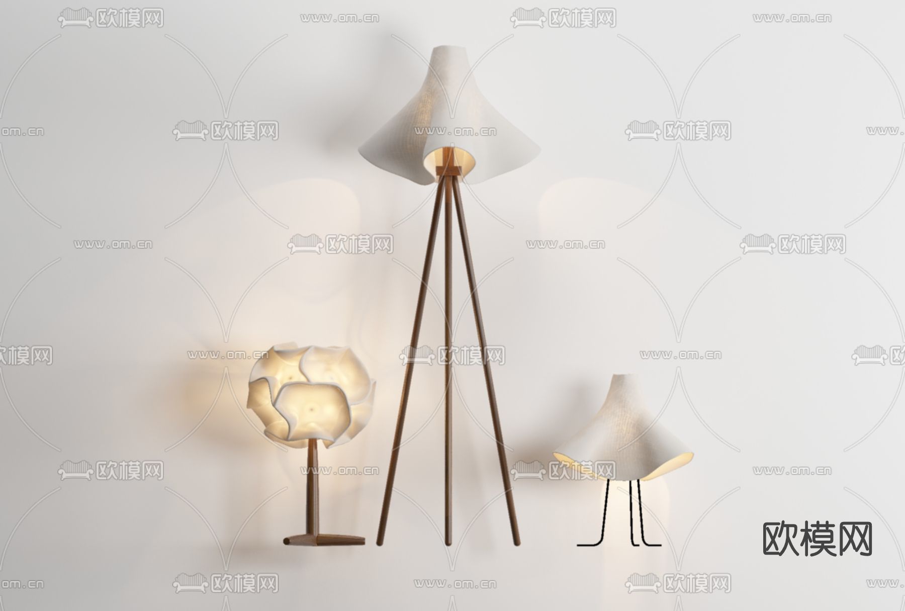 侘寂落地灯免费3d模型下载