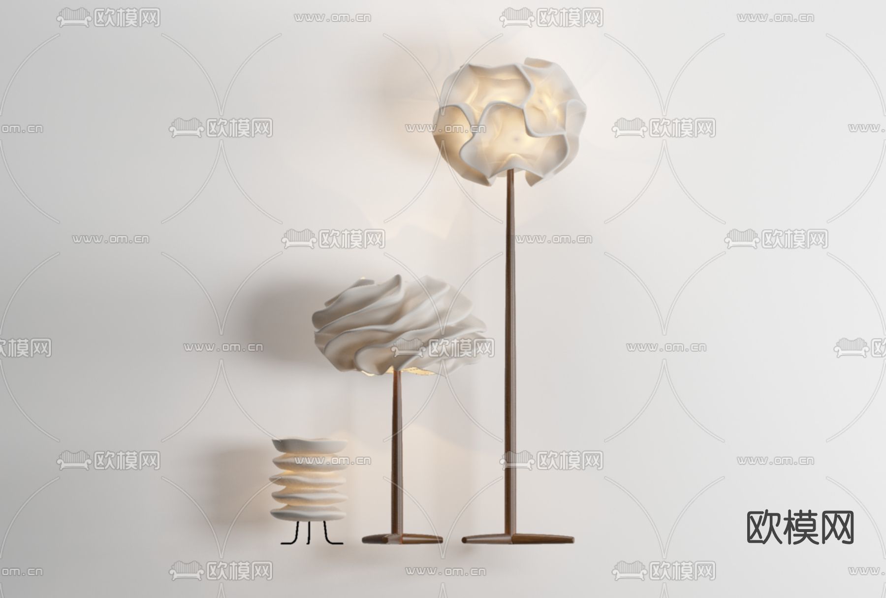 侘寂落地灯免费3d模型下载
