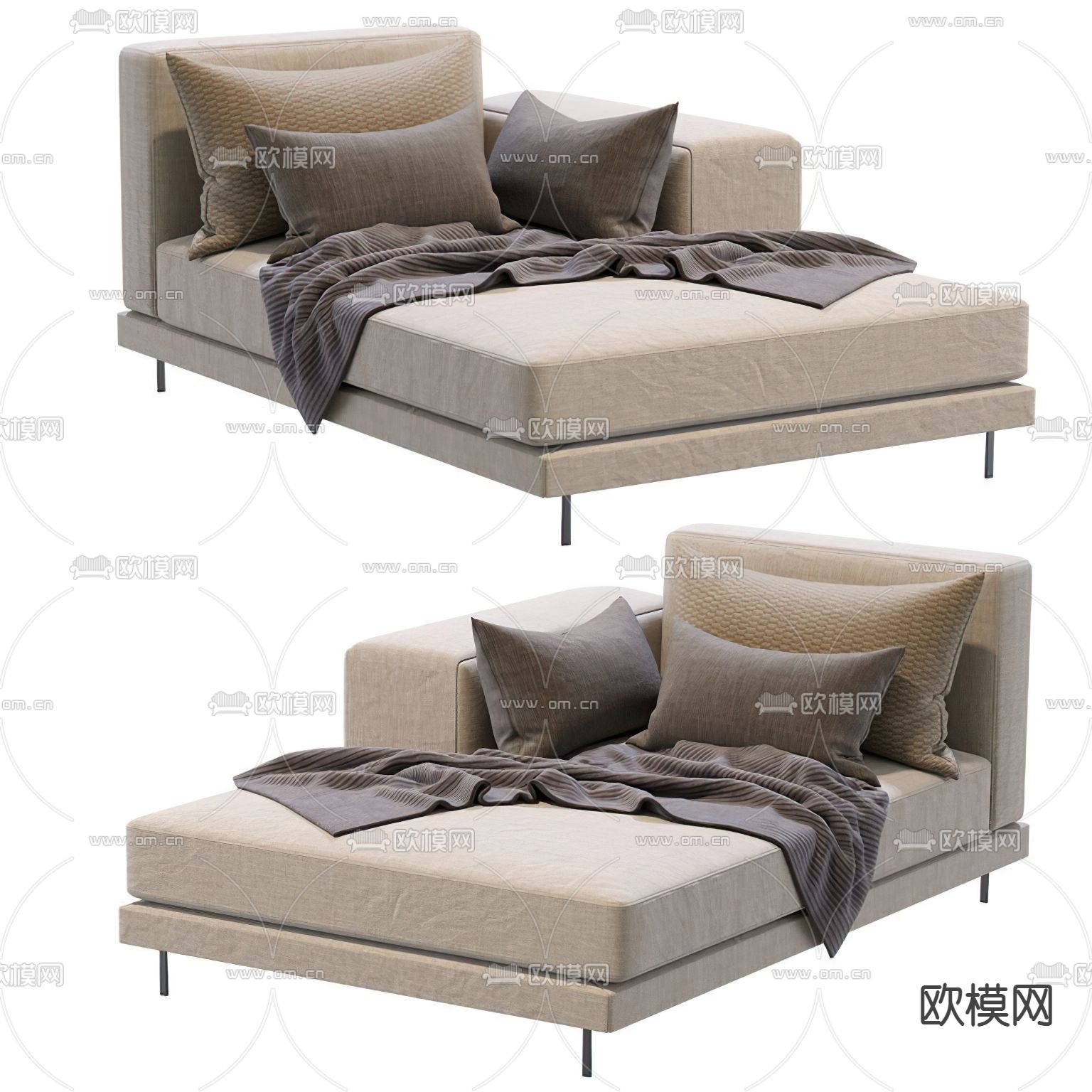 Ditre Italia 布艺贵妃椅3d模型