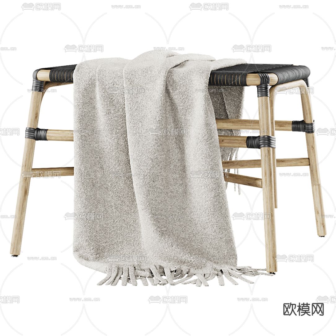 北欧编织脚踏3d模型下载（渲染图3）