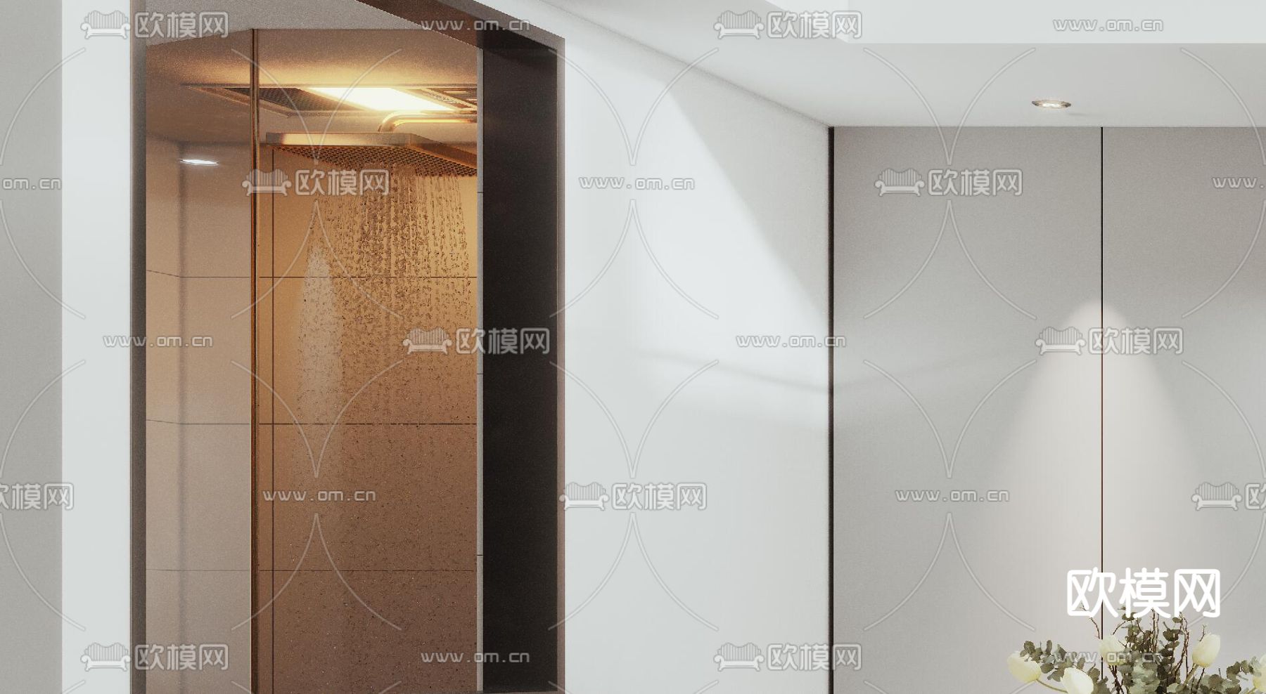 现代轻奢复式公寓3d模型下载（渲染图5）