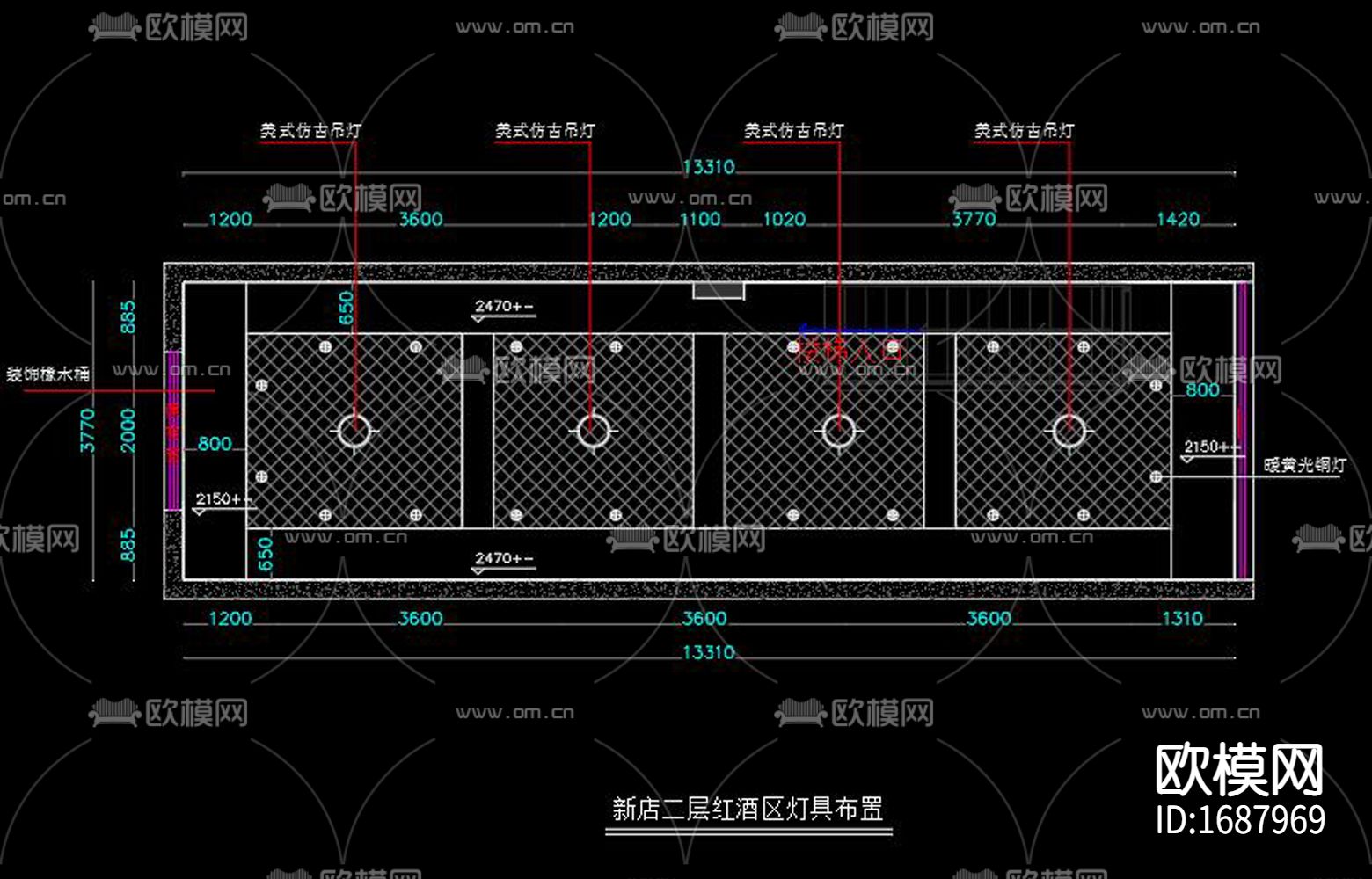 酒窖cad施工图下载（渲染图4）