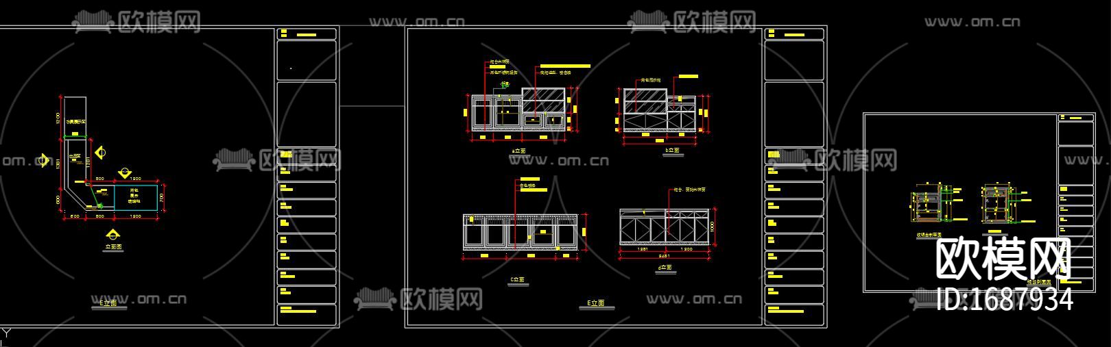 面包店cad施工图下载（渲染图10）
