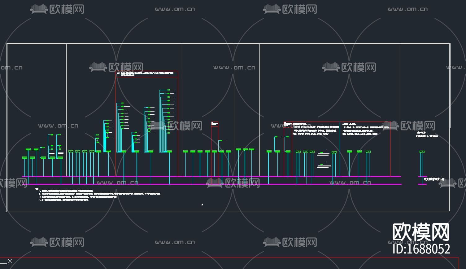 常规配电箱cad图库下载（渲染图4）