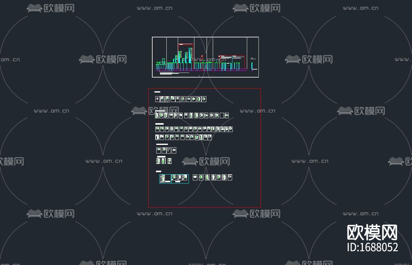 常规配电箱cad图库下载（渲染图5）