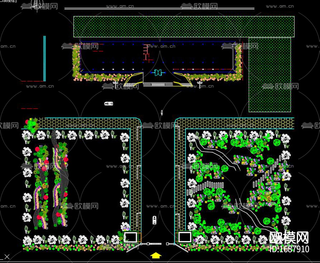 公路收费站及服务区cad施工图下载（渲染图7）