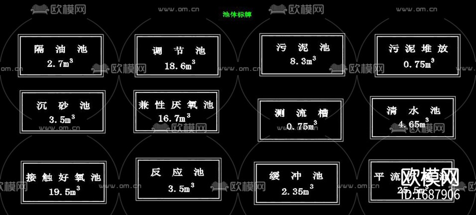 廢水治理工程土建cad施工圖下載(渲染圖3)