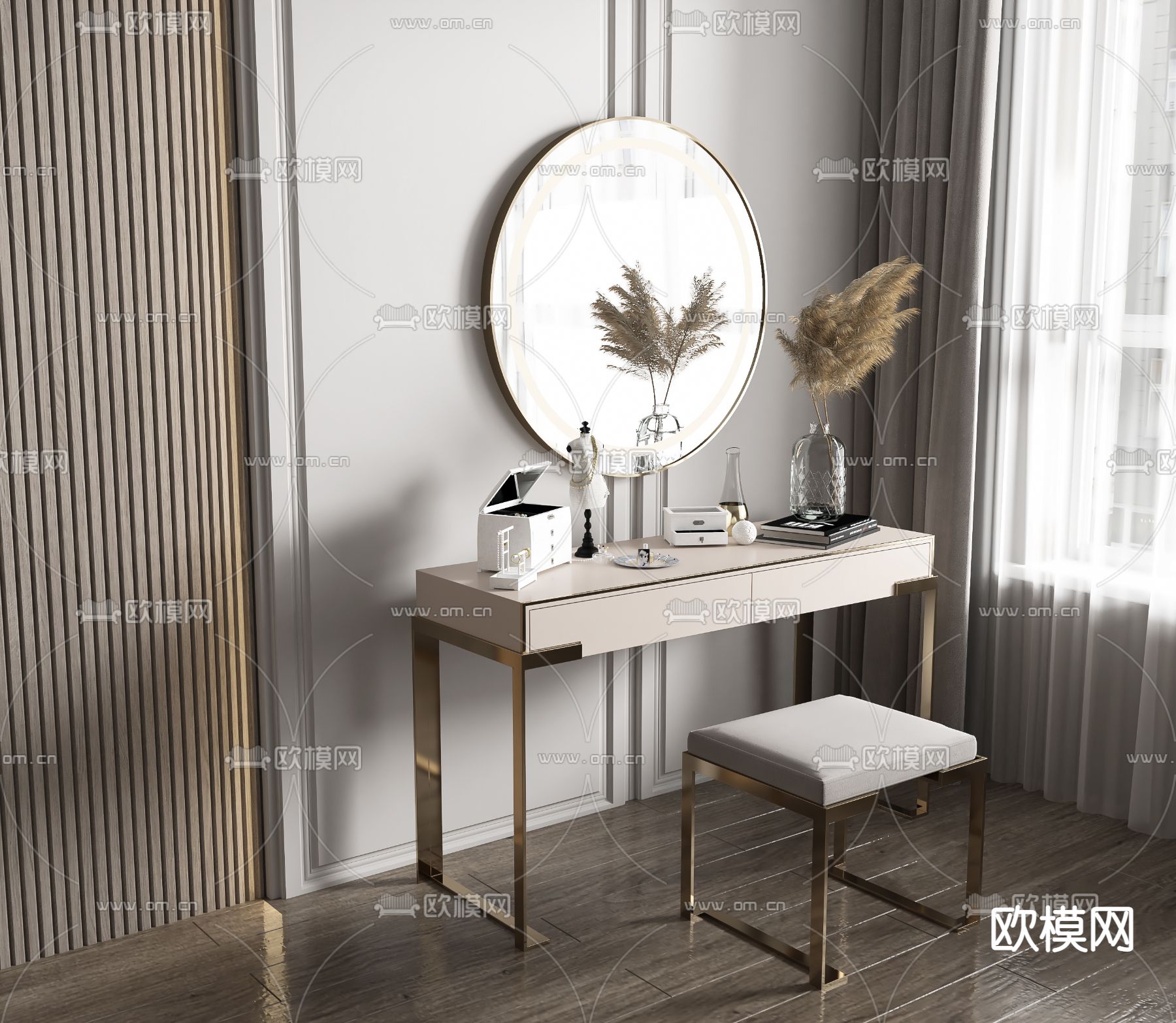 现代梳妆台3d模型