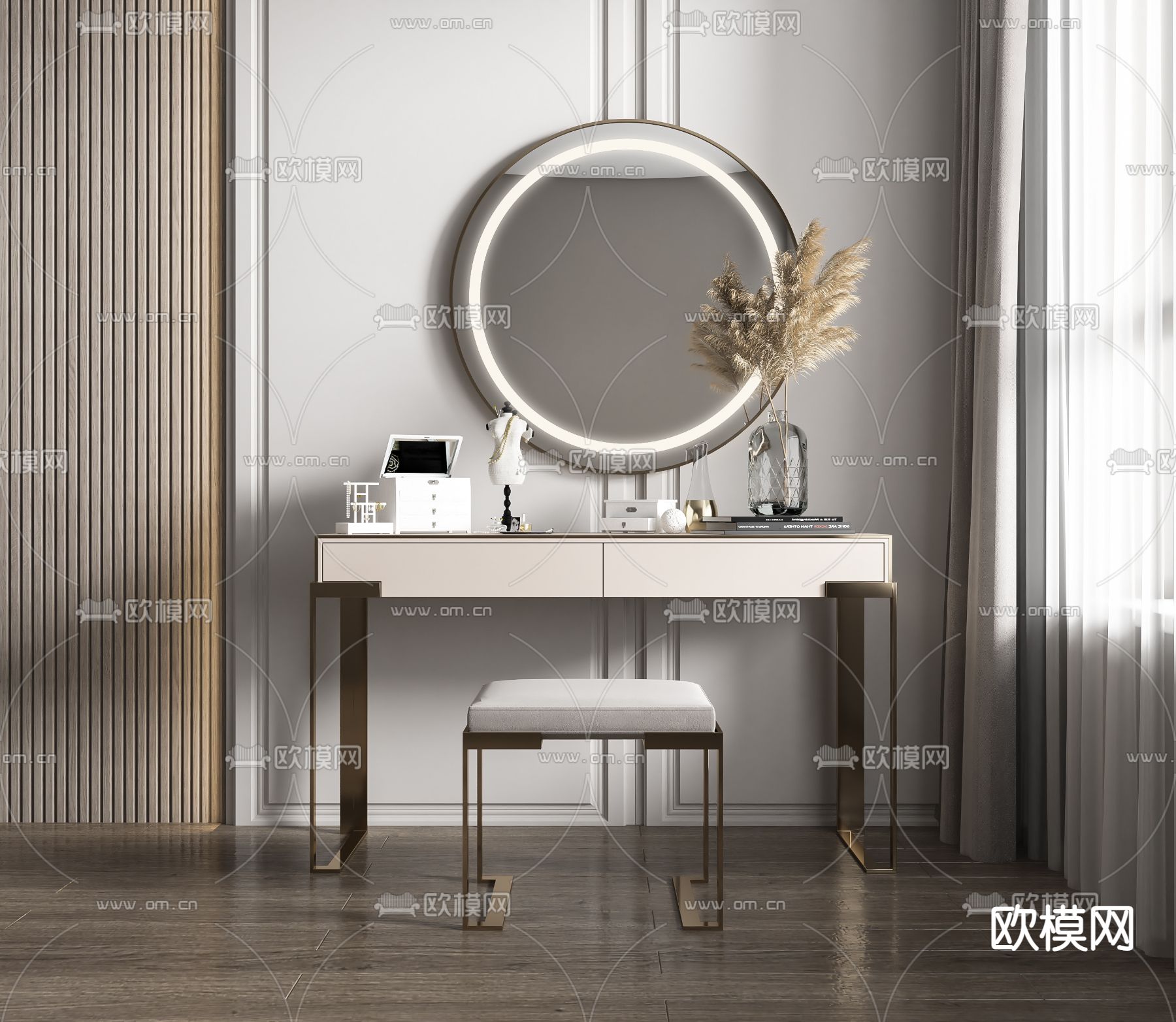 现代梳妆台3d模型