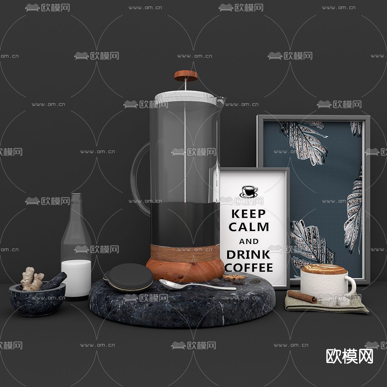 北欧调味瓶调味料免费3d模型下载