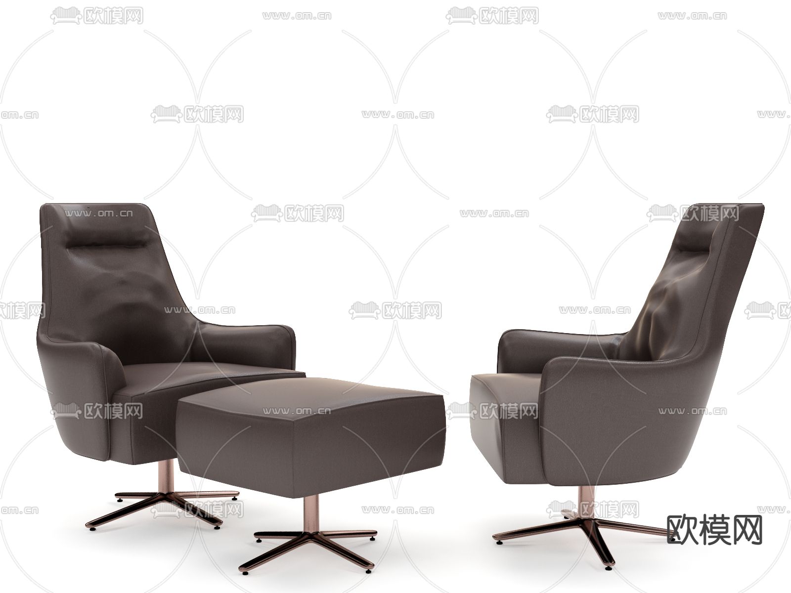 现代休闲躺椅su模型下载（渲染图1）