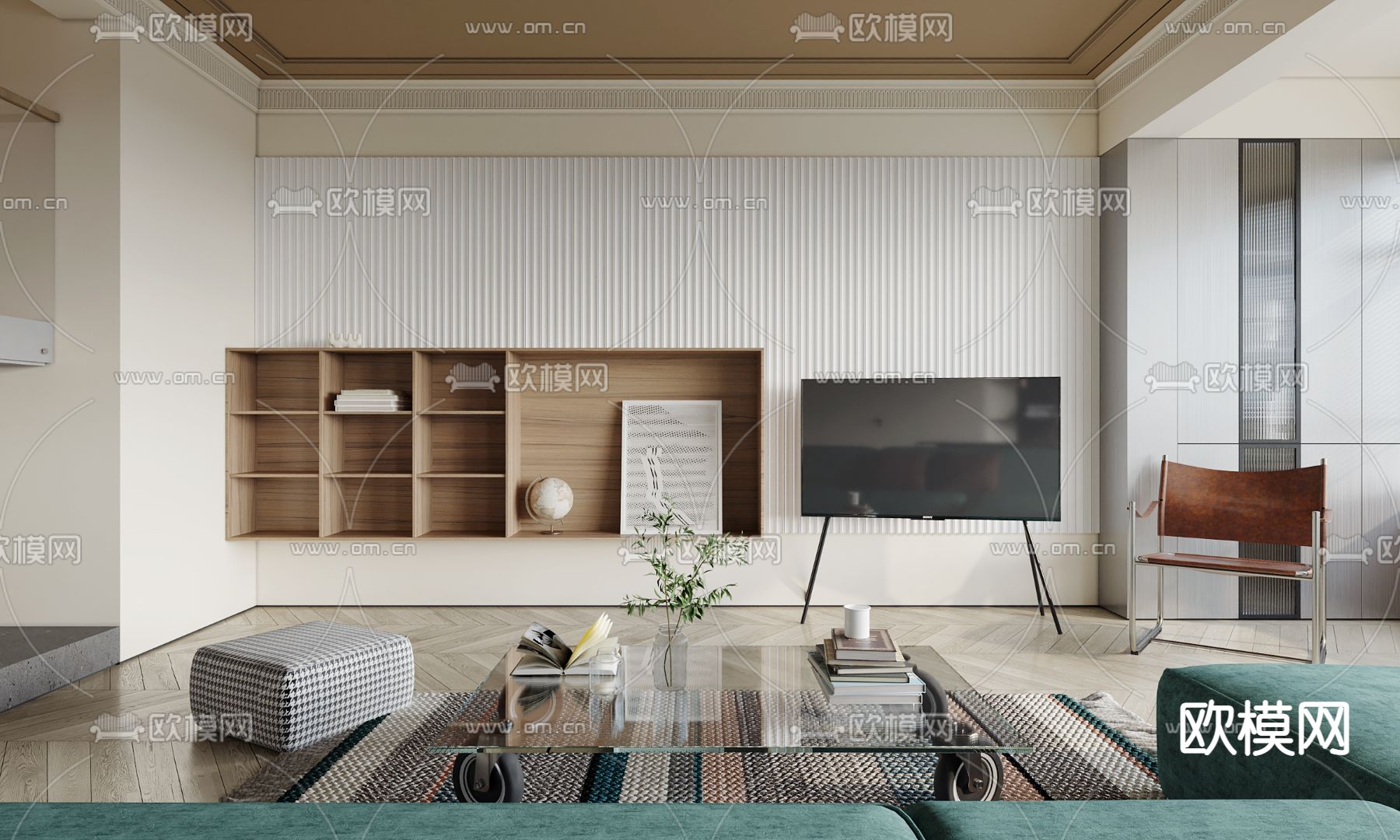 后现代混搭客餐厅3d模型