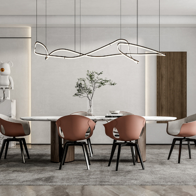 现代餐厅su模型