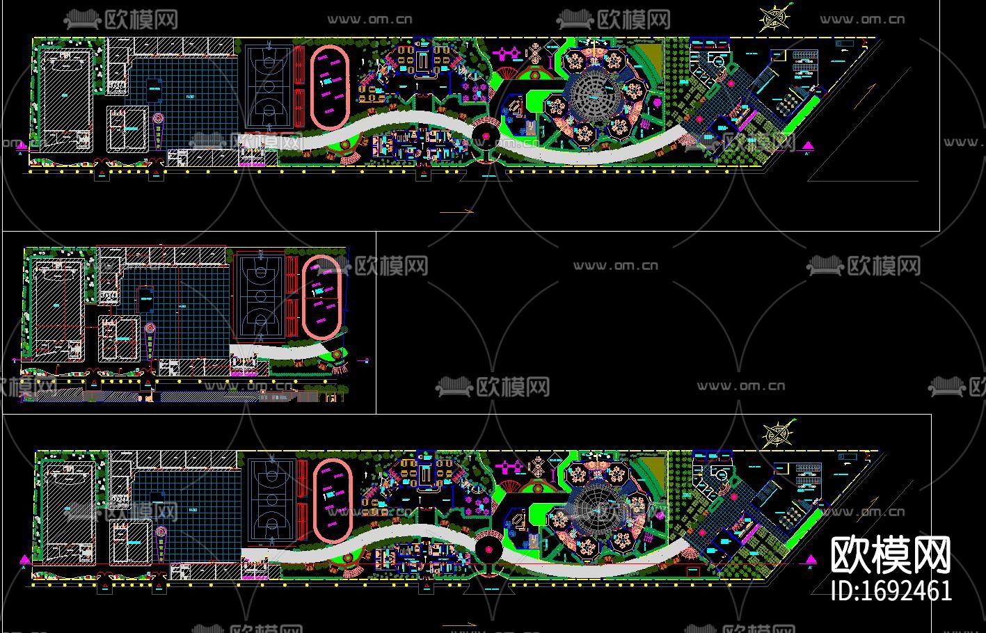 欧美景观绿化CAD图纸下载（渲染图6）