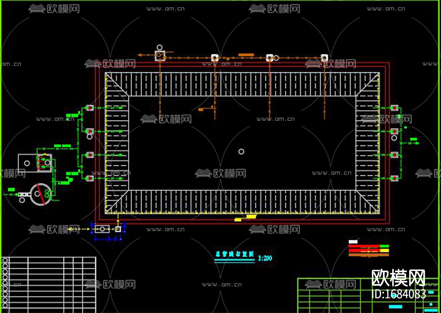 养殖废水处理黑膜沼气工程cad施工图下载（渲染图2）