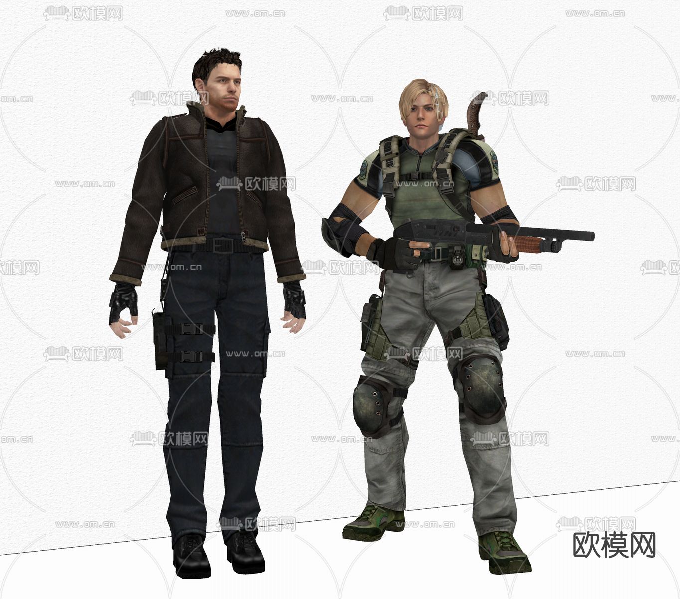 现代男人人物su模型下载（渲染图2）