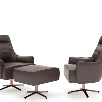  现代休闲躺椅su模型 