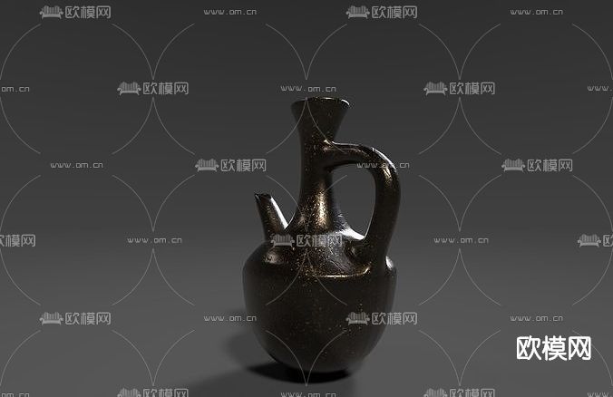 现代陶瓷水壶免费3d模型