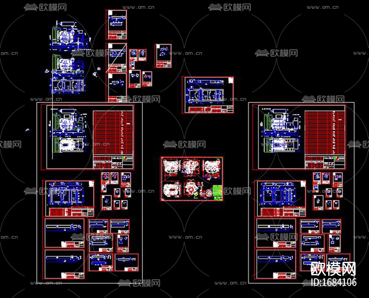 柴油发电机cad装配图下载（渲染图7）