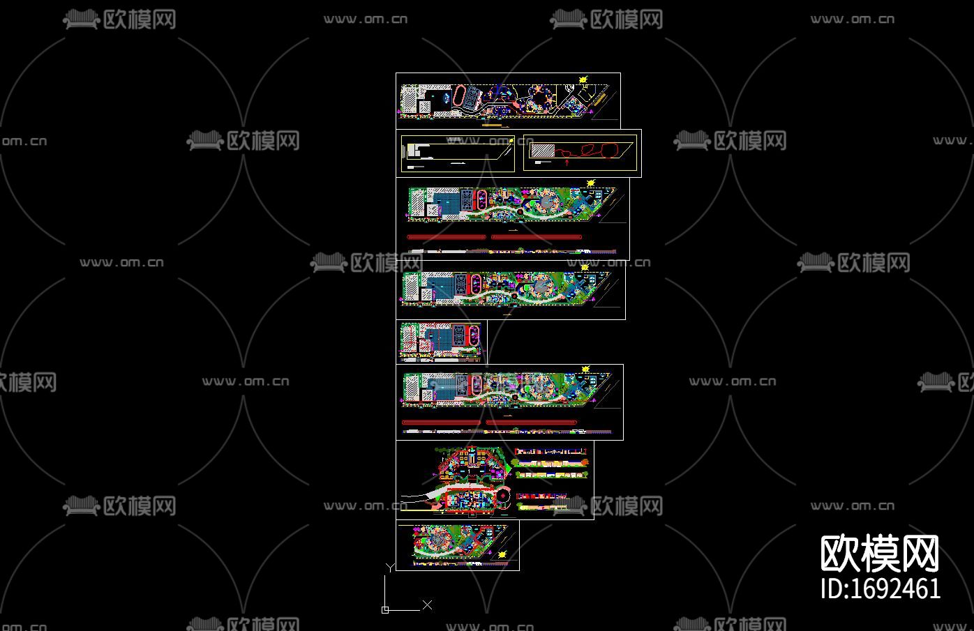 欧美景观绿化CAD图纸下载（渲染图7）