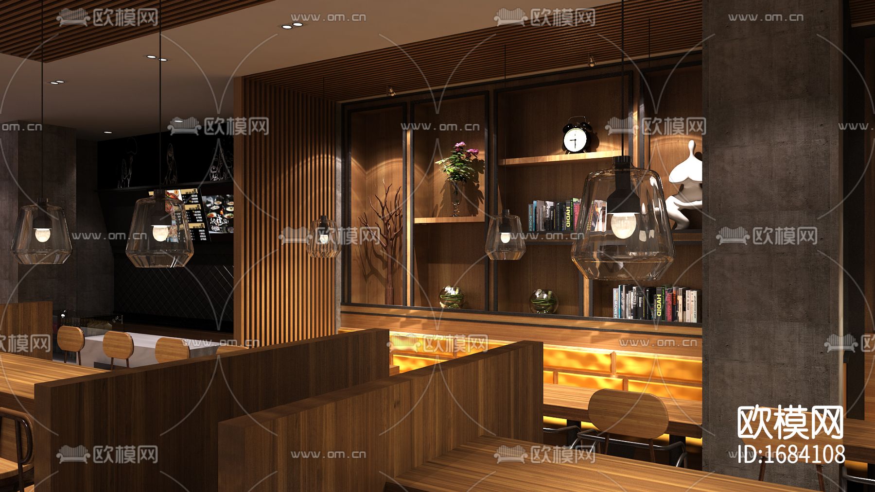 烤肉店cad施工图下载（渲染图5）