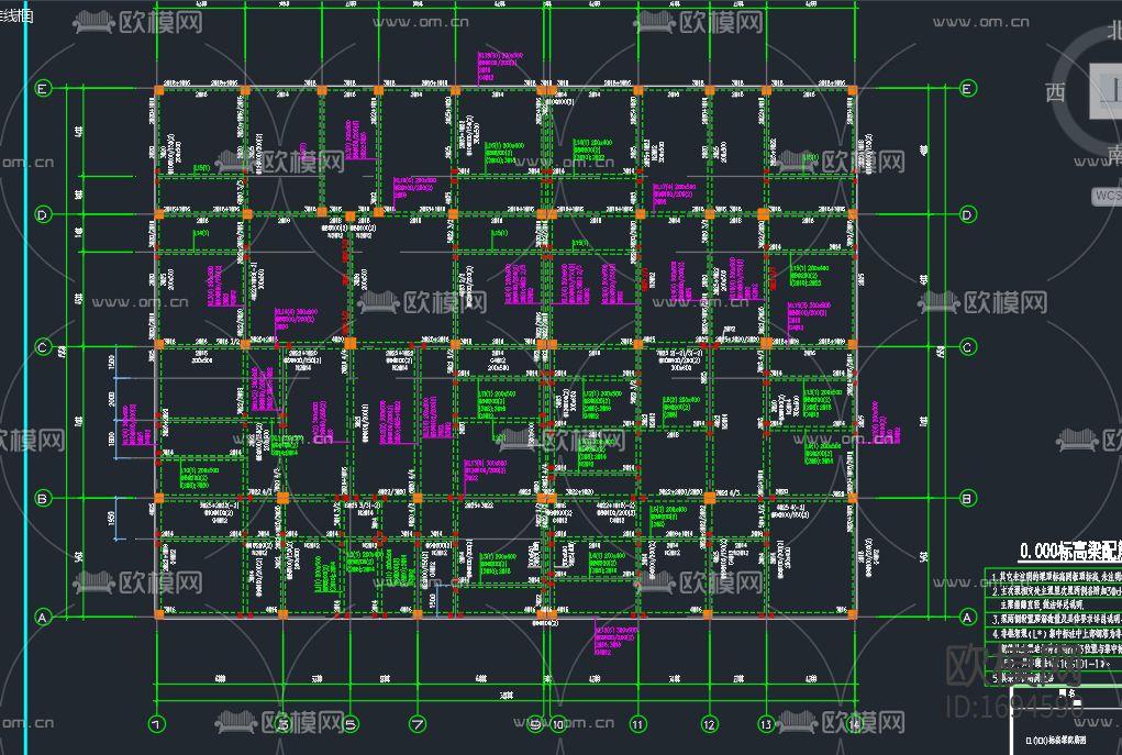 别墅cad平面及水电图下载（渲染图5）
