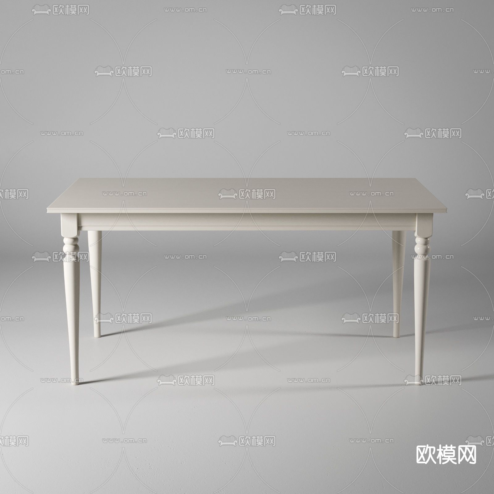 简欧餐桌免费3d模型下载