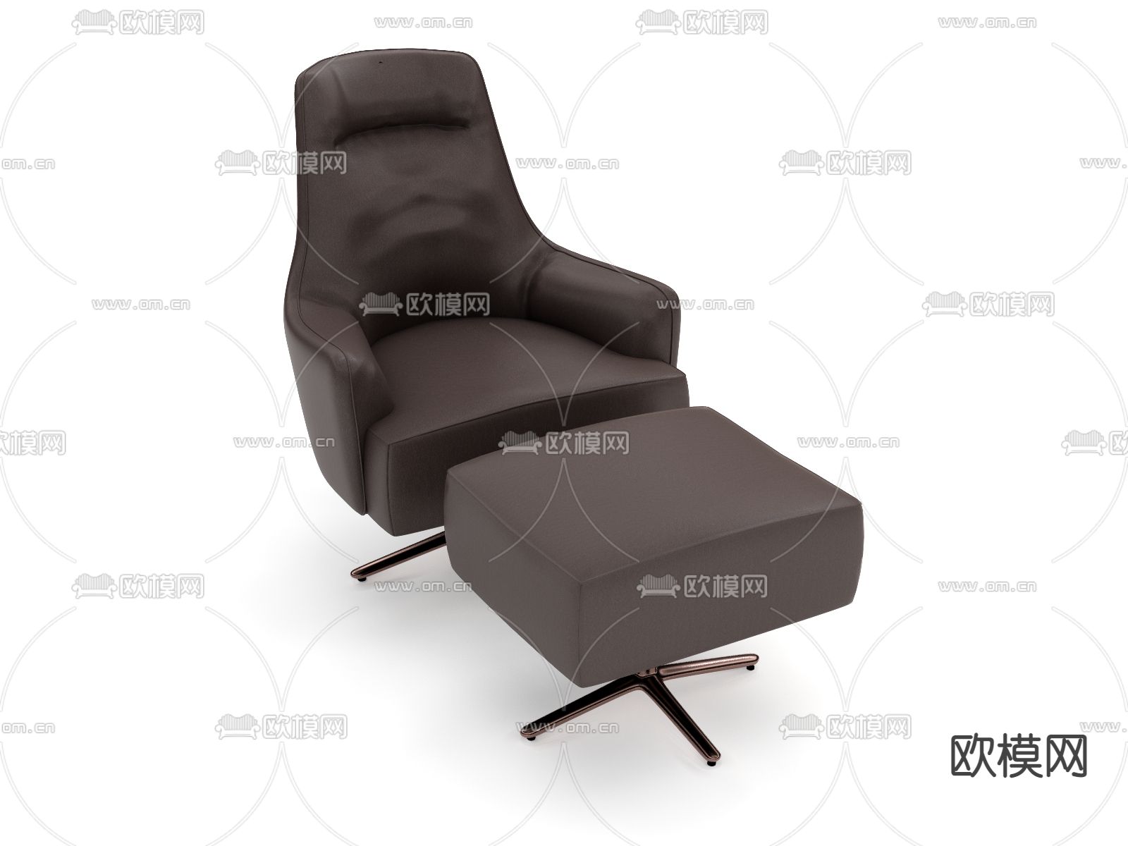 现代休闲躺椅su模型下载（渲染图2）