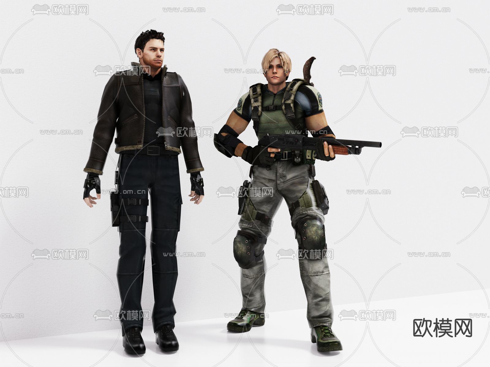 现代男人人物su模型下载（渲染图1）