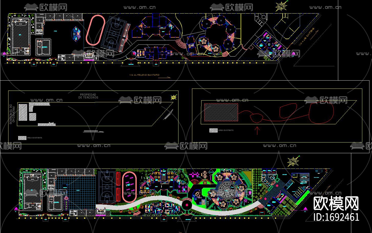 欧美景观绿化CAD图纸下载（渲染图5）