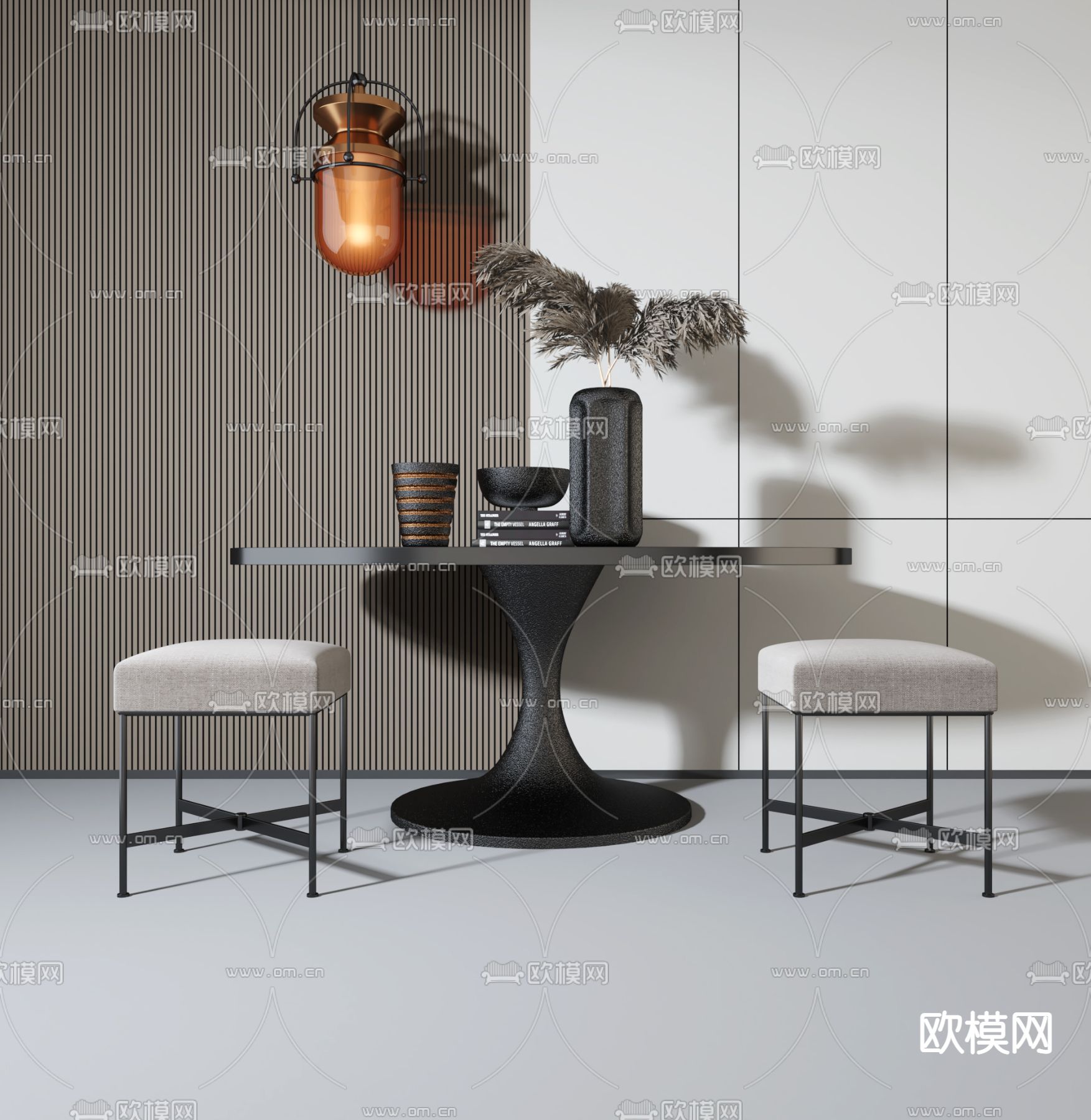 现代端景台3d模型下载