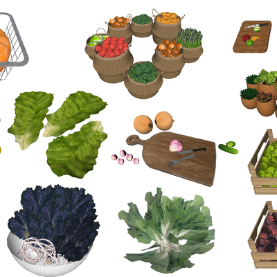  现代蔬菜su模型 