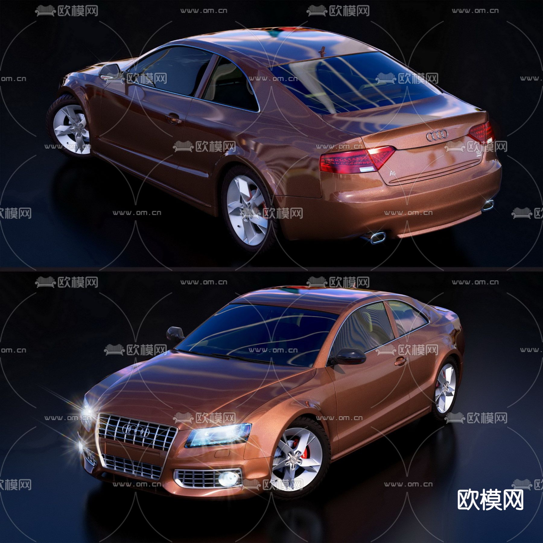 现代奥迪汽车3d模型下载