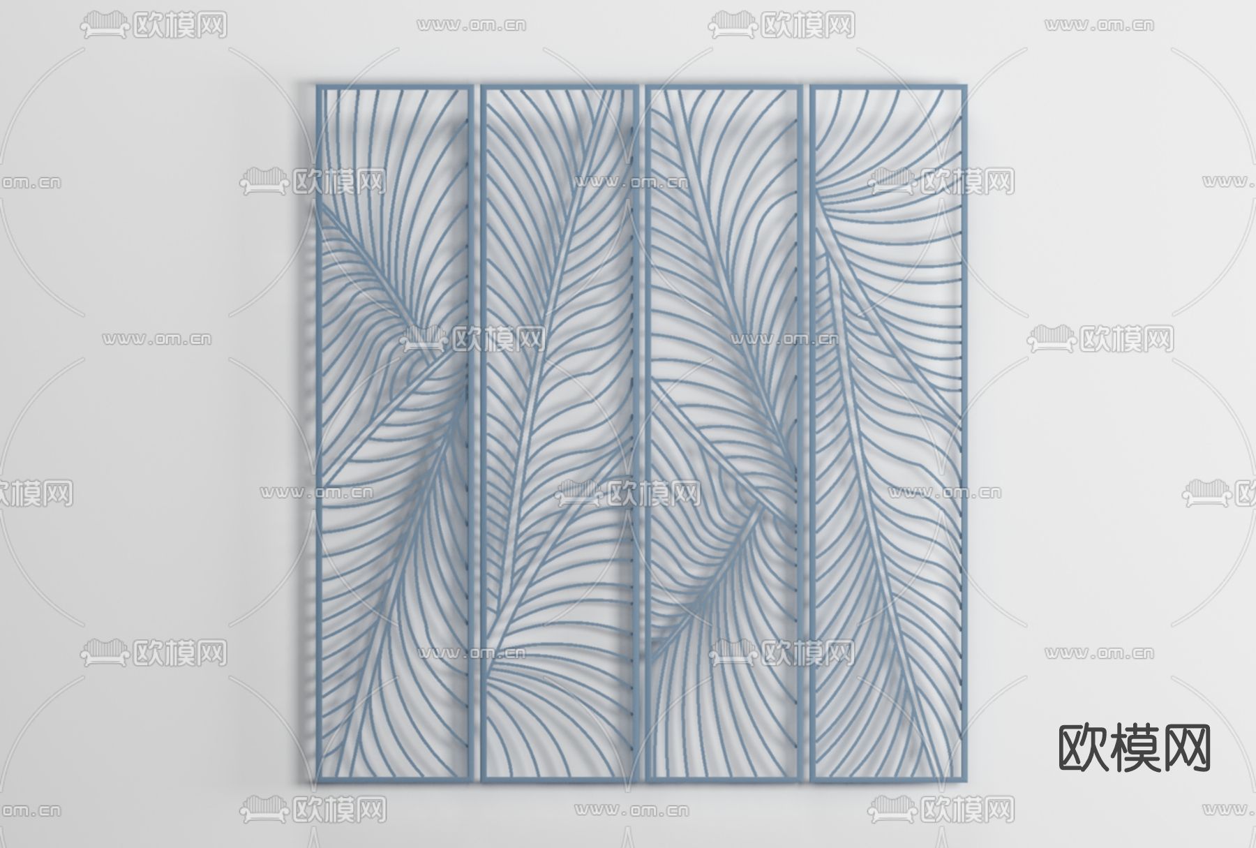 现代屏风隔断免费3d模型下载