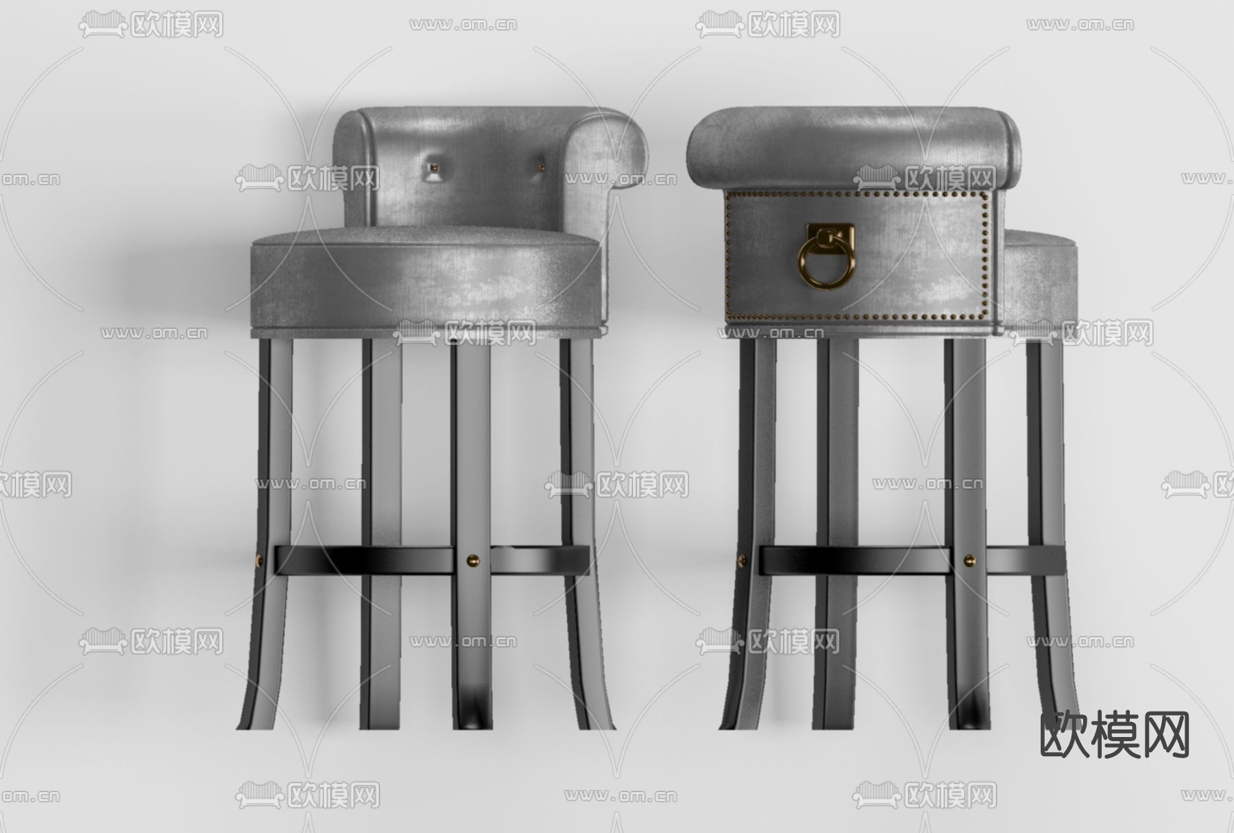 欧式吧台椅免费3d模型下载