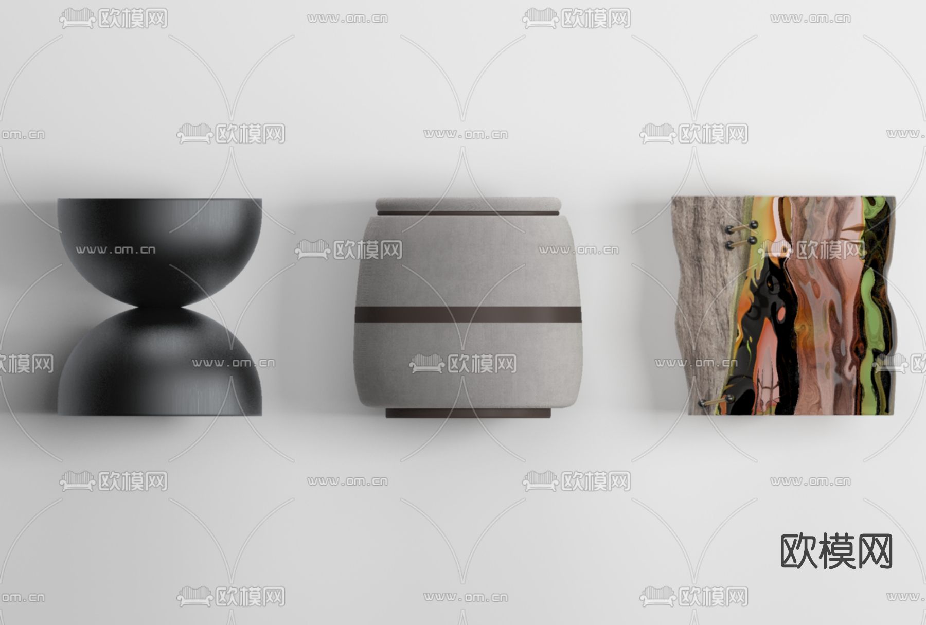 现代时尚凳子免费3d模型下载